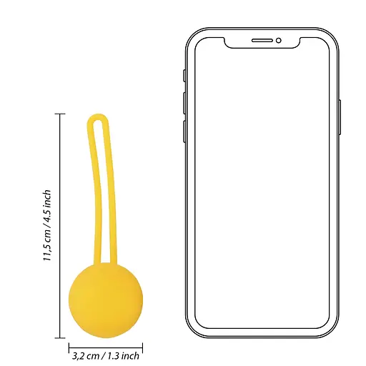 Набір вагінальних кульок Loveline Kegel Ball Exercise Set 3 шт (жовтий) - фото 21