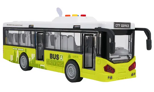 Интерактивный детский автобус Ramiz 1:16 со светом и звуком зеленый - фото 5