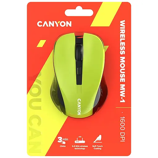Мышка Canyon MW-1 Wireless Yellow (CNE-CMSW1Y) - фото 6