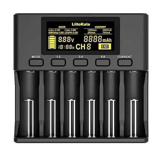 Универсальное зарядное устройство Liitokala Lii-S6 (6 каналов) с блоком питания