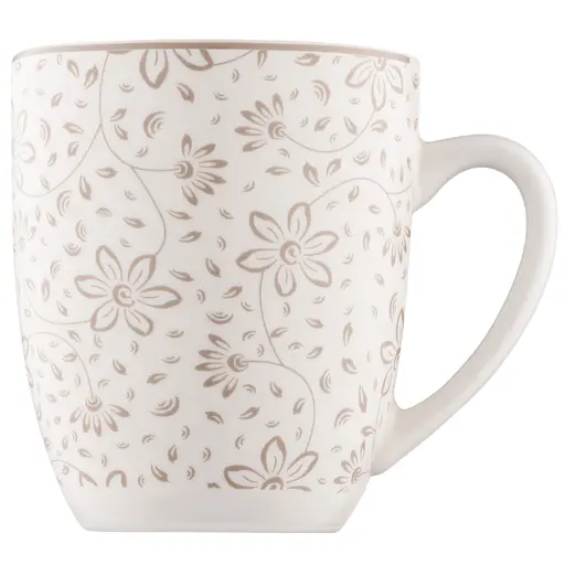 Набір чашок Ardesto Ravenna порцеляна 360 мл біло-бежевий 4 шт. (AR1336RS) - фото 5