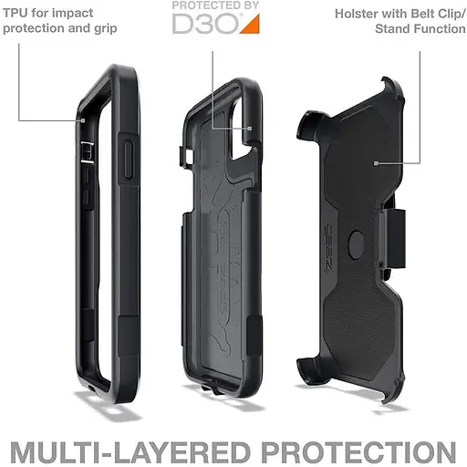 Противоударный чехол с клипсой Gear4 Platoon для iPhone 11 Pro (5.5") Black аналог OtterBox Defender - фото 9