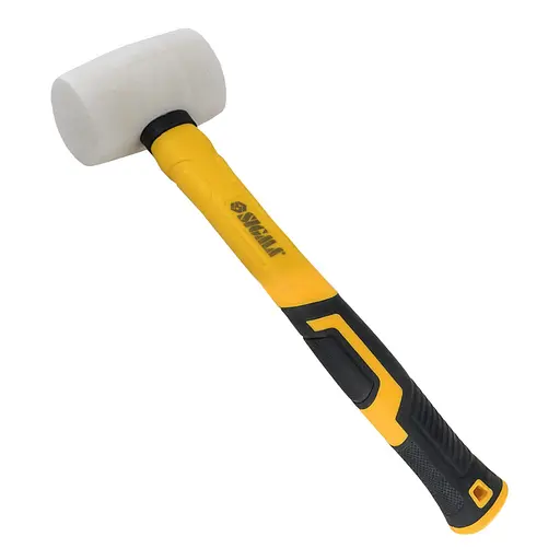 Киянка гумова Sigma 225 г фібергласова рукоятка. біла (4317281) - фото 1