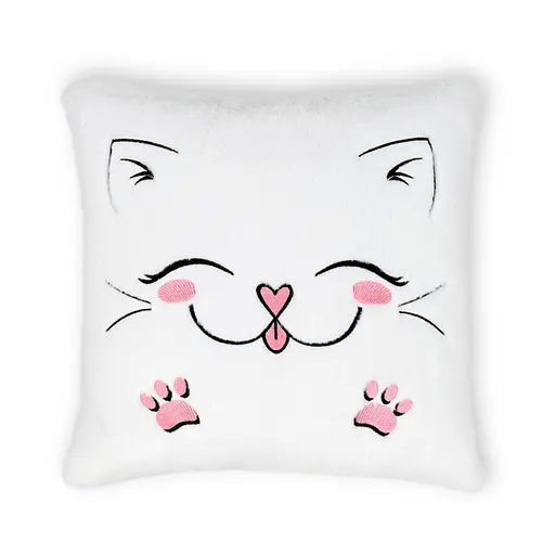Подушка декоративна Котик WP Merchandise FWPPILLOWCAT22WT0, 12 см - фото 1