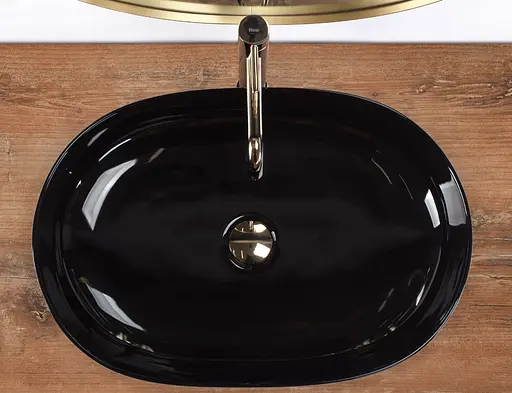 Умывальник Rea Cleo накладной black REA-U6757, Черный - фото 5