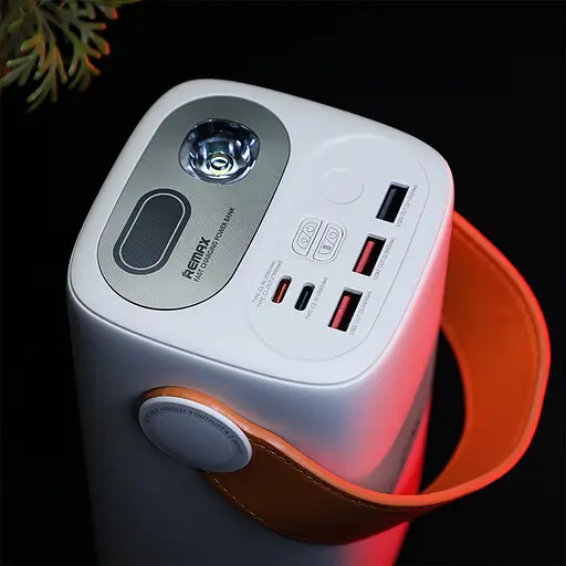 Універсальна зарядна батарея Remax RPP-123 60000mAh QC+PD (22.5W+27W) Бежевий - фото 3