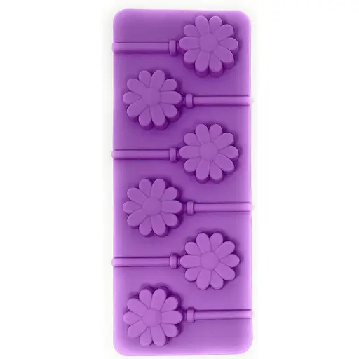 Силиконовая форма для леденцов и конфет на палочке "Цветок", Kitchen Master Фиолетовый 81886 - фото 6
