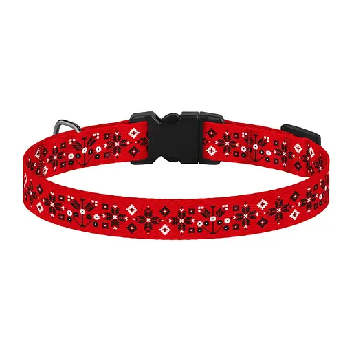 Ошейник для собак Баркси Urban патриотический Вышиванка красный - фото 2