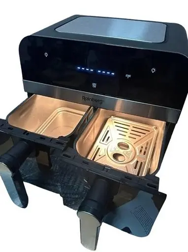 Аэрофритюрница безмасляная Rainberg RB-2290 на 2 контейнера по 6.5л с сенсорным управлением 4200Вт - фото 6