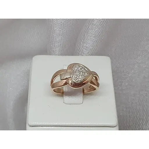 Золотое кольцо с бриллиантами. 110220 17,5 - фото 2