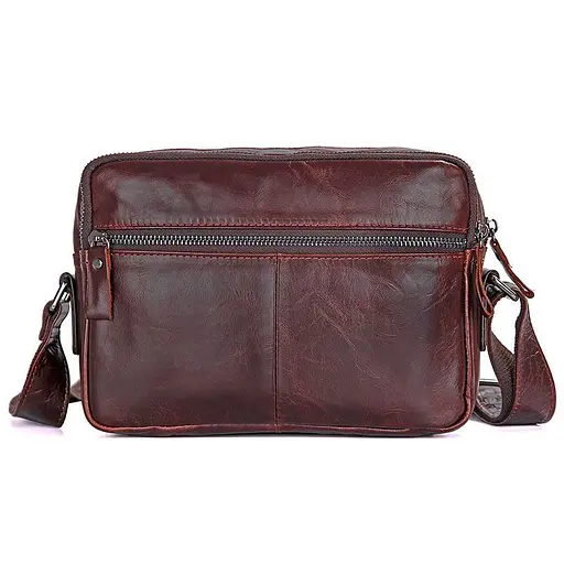 Кожаная мужская сумка через плечо John McDee 23.5х9х17 см sum0025919 - фото 2