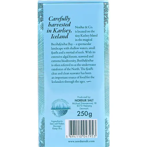 Соль морская Nordur Исландия пищевая хлопьями в металлической банке 250 г - фото 4