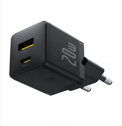 Сетевое зарядное устройство для Baseus Palm Type-C+USB 20 W P10111608113-00 Черный - фото 4