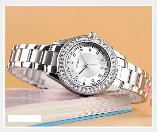 Жіночий класичний годинник Skmei 1534 (Сріблястий) - фото 4