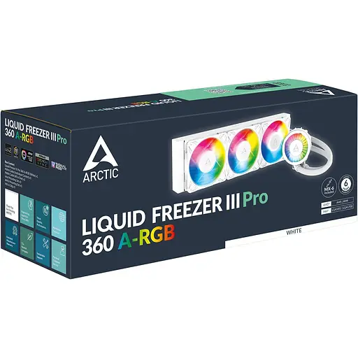 Система водяного охлаждения Arctic Liquid Freezer III Pro 360 A-RGB White (ACFRE00188A) [143365] - фото 6