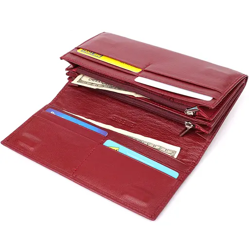 Женский кошелек с карманом для телефона из натуральной кожи ST Leather 19х10х3 см acs0029692 - фото 8