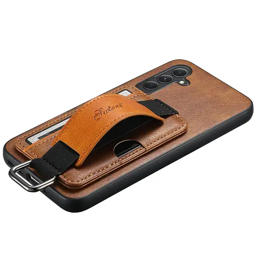 Чохол Epik шкіряний Wallet case and straps для Samsung Galaxy S24+ Коричневий/Brown - фото 5