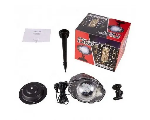 Лазер диско проектор вуличний WL-809 Snow Flower Lamp (4 кольори) 1 режим - фото 7