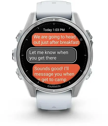 Смарт-годинник Garmin Fenix 8 43mm AMOLED Silver with Whitestone Silicone Band (010-02903-00) - фото 7