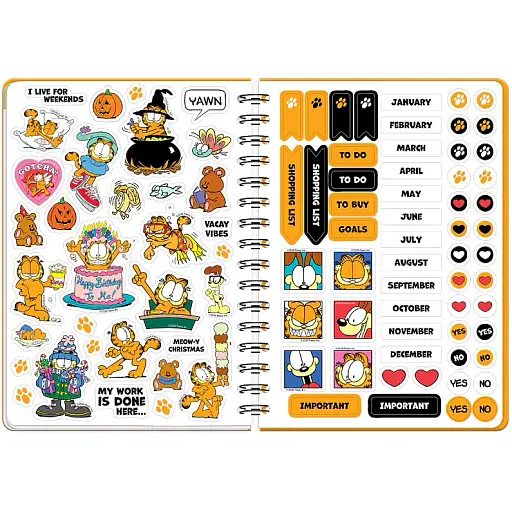 Щоденник на спіралі Kite Garfield тверда обкладинка (GF26-438) - фото 5