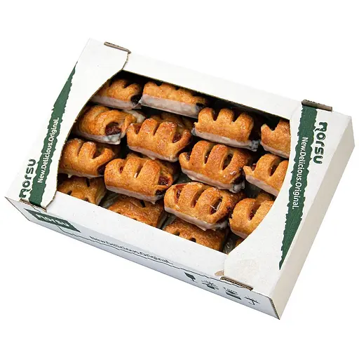 Печиво здобне листкове Norsu Шалене зі смаком полуниці 0.4 кг - фото 1