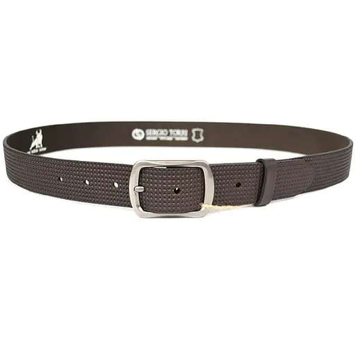 Ремінь шкіряний Sergio Torri широкий з тисненням перфорація 40 мм acs0032070 - фото 2