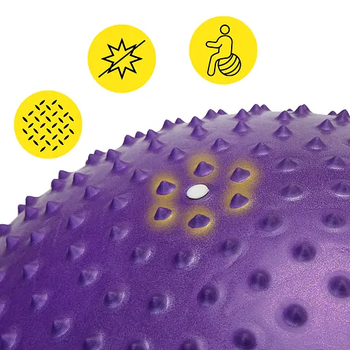 Мяч для фитнеса (фитбол) Cornix 55 см массажный Anti-Burst Violet XR-0468 - фото 2