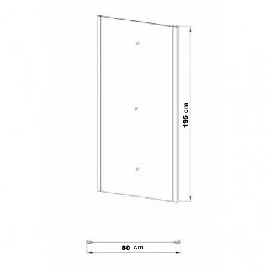 Боковая стенка Eger 80x195 см 599-153-80W(h), прозрачный, хром - фото 5