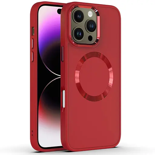 Чохол Epik TPU Bonbon Metal Style with MagSafe для Apple iPhone 16 Pro 6.3 Червоний/Red - фото 1