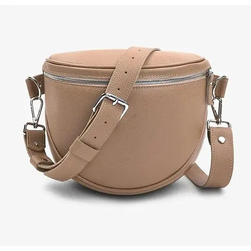 Шкіряна сумка поясна-кроссбоді Vacation карамель флотар - фото 1