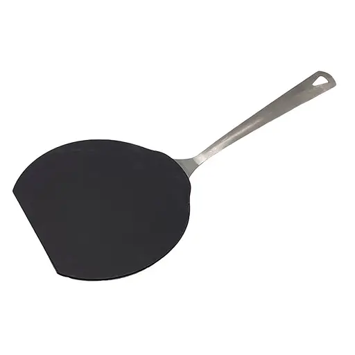 Лопатка нейлонова кулінарна кухарська професійна для смаження на антипригарному посуді L 37 cm, Kitchen Master Чорний 86389 - фото 1