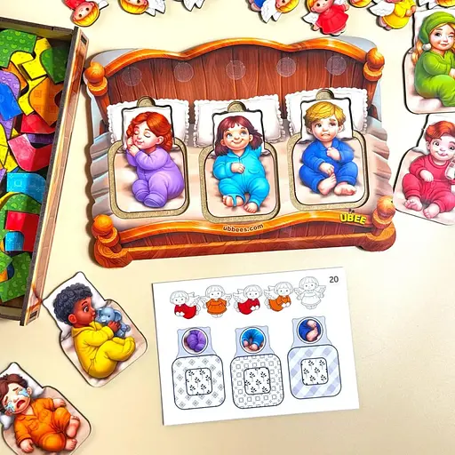 Дидактична гра для дітей "Малюки в ліжечку" PSD303 (ПСД303) - фото 4