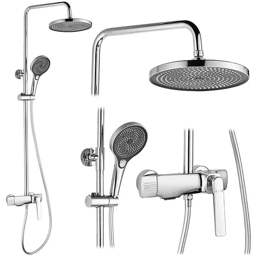 Душова система Rea Rebel хром з виливом REA-P2415, Хром - фото 4