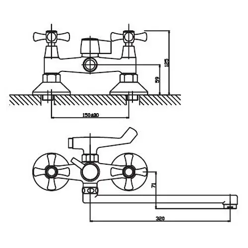 Змішувач для ванни Haiba SMES 140 HB0365 - фото 2