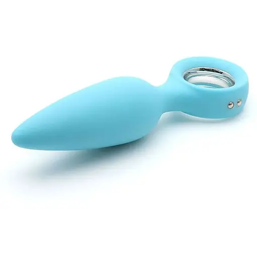 Анальна вібропробка KisToy Orville Blue - фото 4