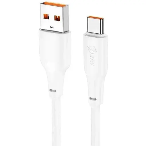 Кабель Hoco X93 USB to Type-C 27W 1 м TPE TPE connectors білий - фото 1