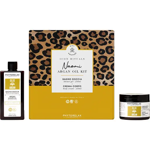 Подарунковий набір для тіла Phytorelax Argan: гель для душу 250 мл + крем для тіла 250 мл