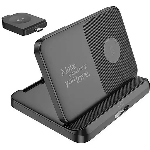 Зарядне бездротове Hoco CQ7 Pass folding 3-in-1 (для смартфонів Samsung + годинника + навушників) - фото 1