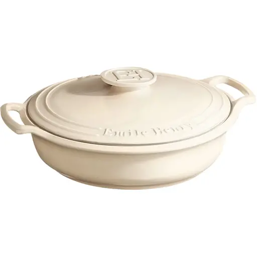Кастрюля Emile Henry Sublime с крышкой керамическая 38.5х34х8.5 см 3.2 л бежевая (564793)
