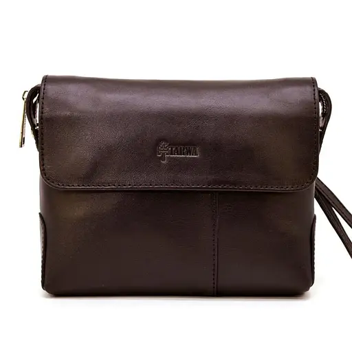 Мужской кожаный клатч сумка c петлей коричневая TARWA 22х16х4.5 см sum0028461 - фото 3