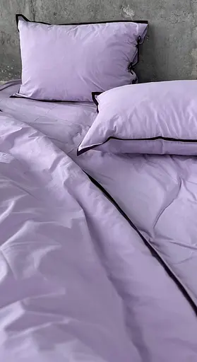 Комплект постільної білизни сімейний 2 х 155х215 см см варена бавовна White Dream Ліловий  (2003/3) - фото 4