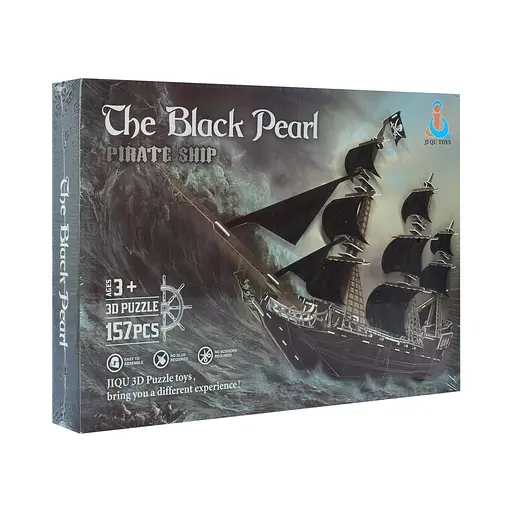 Пазли 3D 168-D6 "Піратський корабель. Чорна перлина", 157 деталей, у коробці (6903317223749) - фото 1