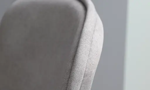 Стілець Сімпл тканина світло-сіра ноги метал білі - фото 5