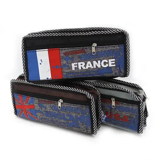 Пенал Флаг, 2 отделения, 20x9x3.5 см, 1712-2CY (в ассортименте) - фото 2