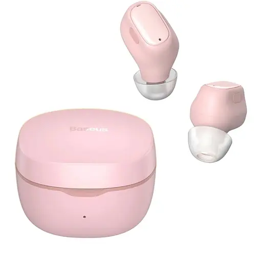 Навушники BLUETOOTH Baseus WM01 Encok TWS 5Hours, BT5.0, 40mAh/300mAh| (NGWM01-04) pink