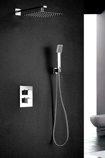 Душова система прихованого монтажу з термостатом Imex Cies хром GPC009, Хром - фото 3