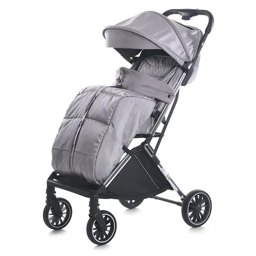 Детская прогулочная коляска-книга El Camino ME 1129 Link Silver Striped Серебряная - фото 2