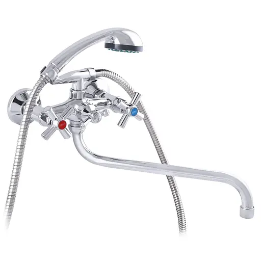 Змішувач для ванни Zerix DFR-A 722 з повнооборотною кран буксою ZX2959 Хром - фото 1