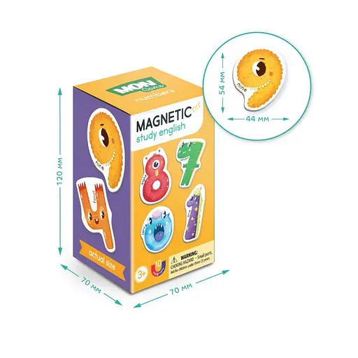 Детский набор магнитов "Магнитные цифры" Mon Game 200204 - фото 4