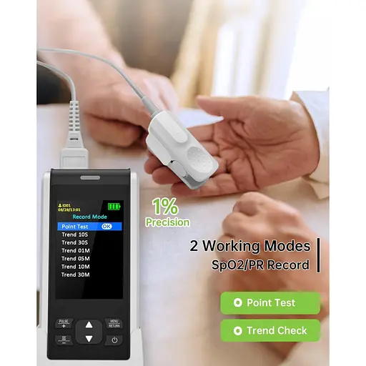 Ручний пульсоксиметр HOLFENRY, сенсорний монітор - фото 6